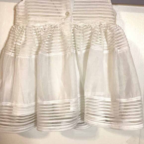 H&M Little Girls Formal White Sleeveless Dress 4-6 Months Fully Lined Wedding - Picture 6 of 8